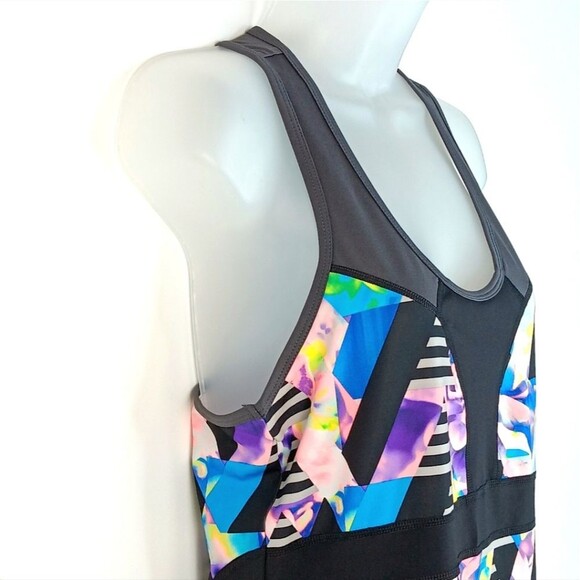FILA Black Multicolor Women's Medium Racerback Tank Top Activewear Gym Workouts - Picture 5 of 10